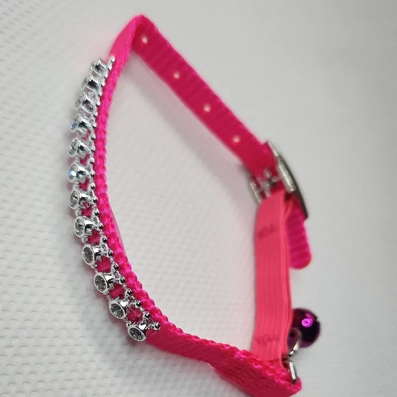 Pink Rhinestone Cat Collar - Picture 5 of 11